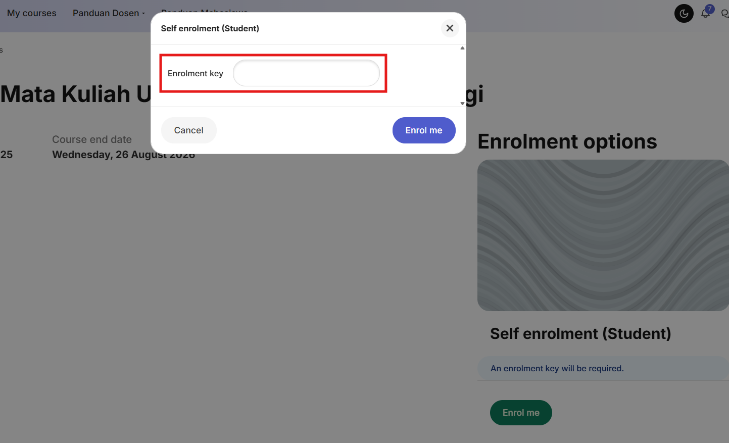enrollment key